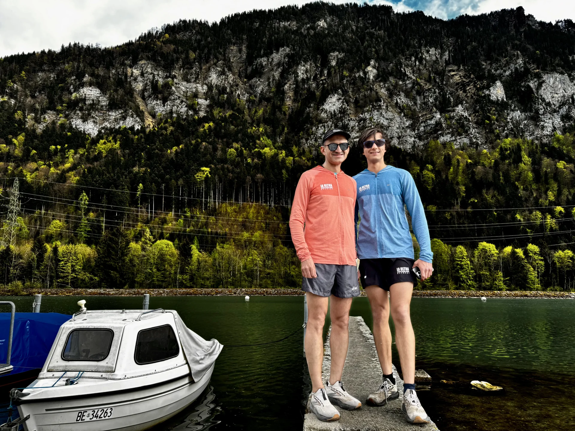 Runners in the mountains